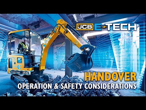 JCB E-TECH 19C-1E Electric Excavator - Operation and Safety Considerations