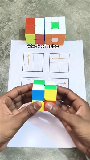 2x2 Rubik's Cube Slove In 4 Moves😱 #shorts #tricks #puzzle #rubikscube #viral
