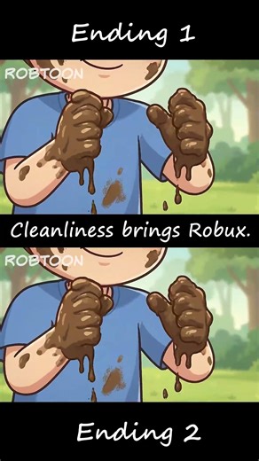 Select Ending1 or Ending2: Hand washing🛁99 NIGHTS ROBLOX💖 #robloxanimation