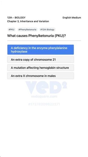 Understanding PKU Causes 12th Biology Inheritance Variation