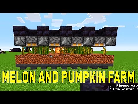 Easy, Automatic Melon and Pumpkin/ Bone Meal Farm - Efficient Design! | Best, Easy Minecraft Farms