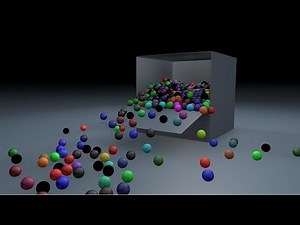 Falling Shaded Balls while Unfolding Box using Dynamics in Cinema 4D Tutorial