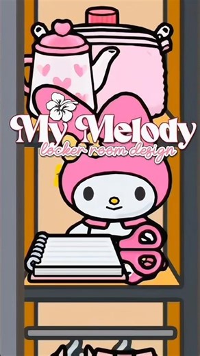 My Melody locker room design idea in Toca Boca