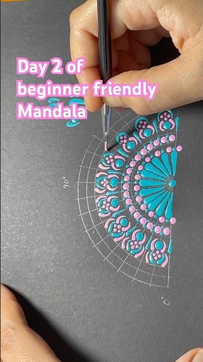 Day 2 Dot Mandala| Easy to follow pattern #mandalaartforbeginners