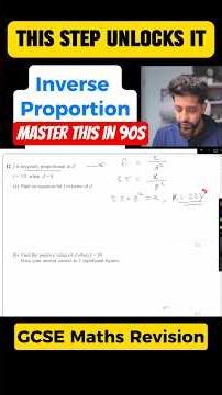 Inverse Proportion GCSE – Find the Equation & Solve (Exam Question)