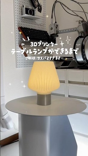 〔賛否ありそうな合計金額は…🤯↓〕3Dプリンターで作ったおしゃれランプ💡よく総額を聞かれるので計算してみました✍️#3dプリンター #a1mini #bambulab #3dprinter