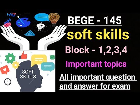 BEGE - 145 | soft skills | Important topics |All important question and answer for exam