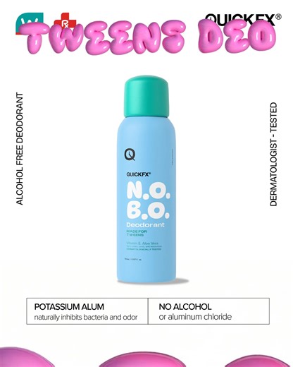 Gentle on skin, tough on odor.✨ Our formula uses Potassium Alum for natural odor control and is completely alcohol-free for a non-irritating, soothing feel. Fully dermatologically tested and tween-safe. Don’t miss out! Enjoy up to 20% OFF the Tweens Collection from Dec 4 to Jan 18. Shop now at your nearest Watsons store!💛 #QUICKFX #PerformanceSkincare #WatsonsPH | QUICKFX