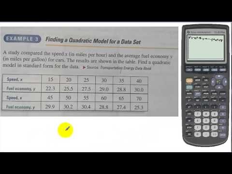 Curve Fitting using TI Graphing Calculator