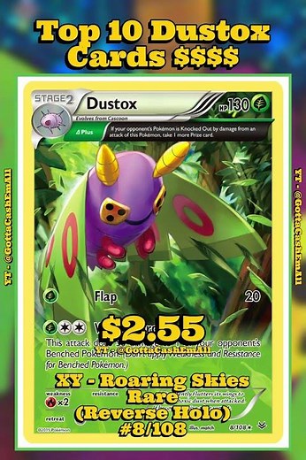 Top 10 RAREST & Most Expensive Dustox Pokémon Cards EVER! 🦋💎 #pokemon #top10 #tcg #pokémon