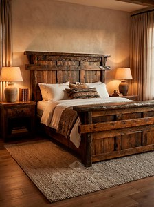 Old Fashion Bed, Handcrafted Rustic Bed, Eco-friendly Solid Wood Bed, Reclaimed Wood Bed, Vintage Bed, Western Bed, Rustic Style Bed - Etsy