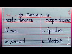 10 Examples of input device and output device// learn about input and output device