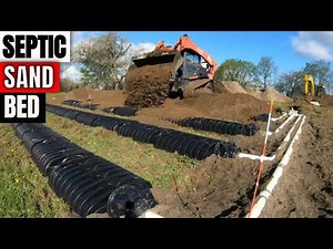 Septic Infiltrator Leach field raised bed sand backfill and topsoil for Homestead