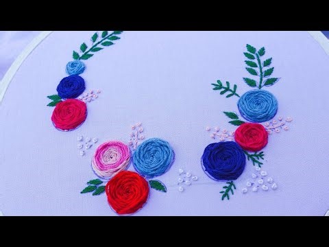 Hand Embroidery Woven Rose Tutorial 🌹 Easy Rose Stitch for Beginners