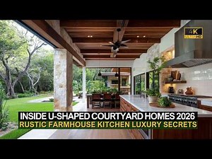 Inside U-Shape Home with Courtyard: Rustic Farmhouse 2026 Kitchen Luxury Secrets