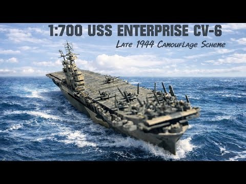 USS Enterprise CV-6 (1:700) | Tamiya Build – Late 1944 Camouflage