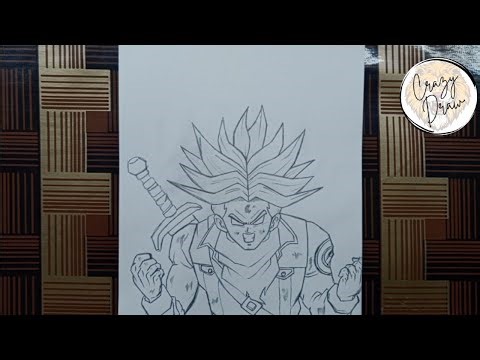 How to Draw Future Trunks from Dragon Ball Z | Step-by-Step Full Tutorial #CrazyDraw #tranks