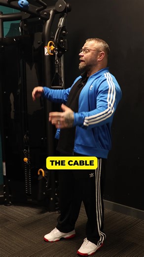 Cable crossovers can be done short or long range, but if you’re short on time, this setup is an easy way to hit the lower chest effectively