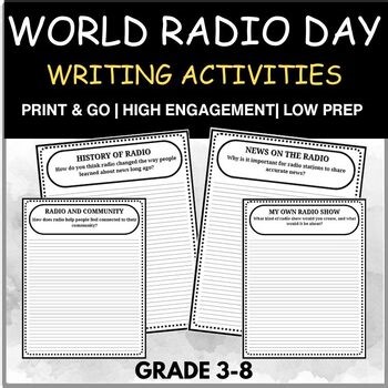 Radio Adventures: 20 Writing Prompts for Students (Grade 3-8)