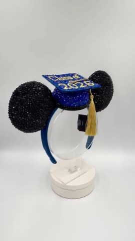 Rhinestone Graduation Cap Mouse Ears | Bedazzled Graduation Mouse Ears | Bling Grad Minnie Mouse Ears - Etsy