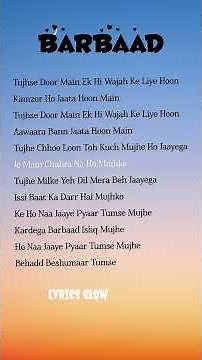 Barbaad Lyrics | Saiyaara | Jubin Nautiyal | The Rish | Ahaan Panday & Aneet Padda