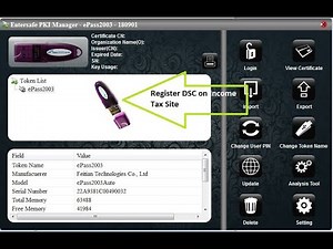 How to register ePass2003 Token DSC on New Income Tax Portal