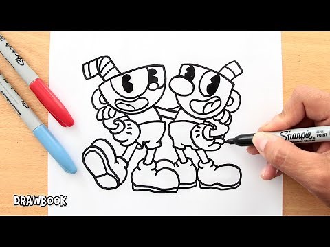 How to draw CUPHEAD and MUGMAN (step by step)