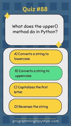Python Quiz 88 - What's the Answer? - Quiz #88 #python #shorts #quiz #codingchallenge