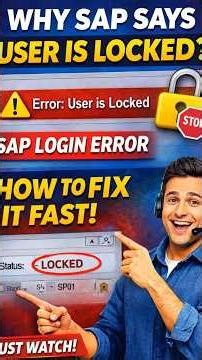 SAP User is Locked|SAP Login Error|How to Fix|#sap #server #shorts #viral #trending #ytshorts #yt