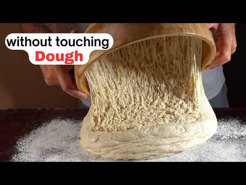 Wait… you won’t touch this dough…and this becomes bread/ Clean hands, real Italian bread.