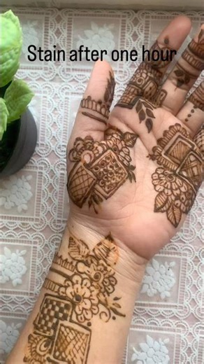 Henna stain after one hour #mehndi# henna #organic