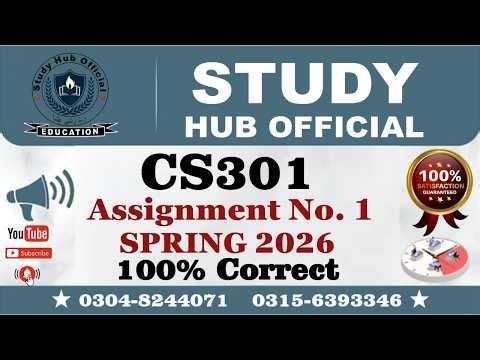CS301 Assignment 1 Solution Spring 2026 | VU CS301 Assignment 1 Solution
