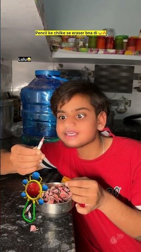 Pencil ke chilke se eraser 😂🔥| Indian family #shorts #indian #chaman #relatable #chotabhai #comedy