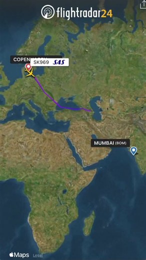 SAS’ First India Flight After 17 Years Returns to CopenhagenScandinavian Airlines’ (SAS) #SK969 Copenhagen–Mumbai service, which marked the carrier’s return to India after 17 years, was forced to return to Copenhagen due to an operational issue.The inaugural flight, operated by an Airbus A330 registered LN-RKM, departed Copenhagen approximately four hours behind schedule. However, after around four hours in the air, the aircraft was unable to continue to Mumbai and returned to Copenhagen after t