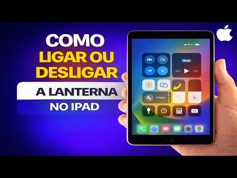 How to turn the flashlight on or off on the iPad.