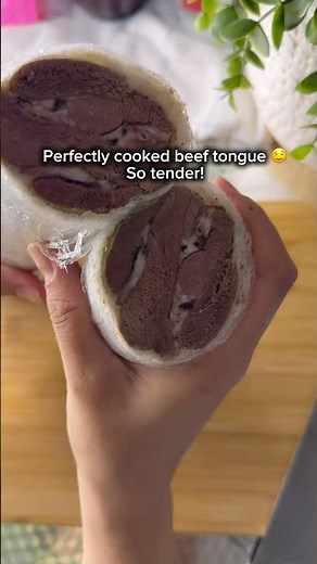 Tender slow-cooked beef tongue 🤤