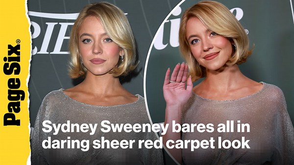 Sydney Sweeney bares all in sparkling sheer dress for most daring red carpet look to date