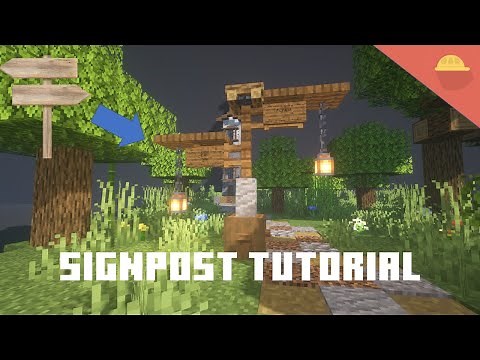 Minecraft: How To Build a Signpost | Crafting Bench Minecraft Tutorial