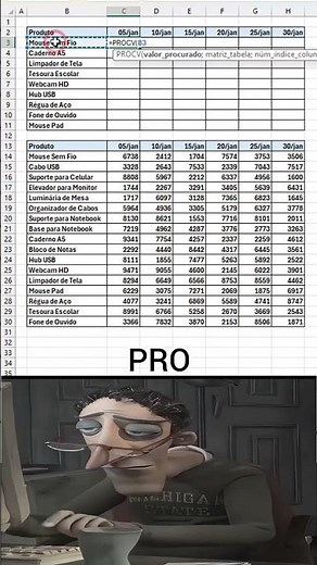 Como usar matrizes no PROCV para buscar várias colunas de uma vez