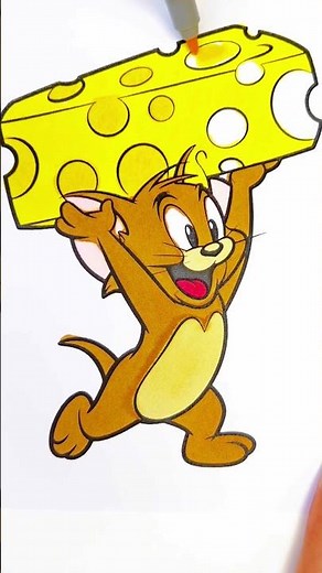 Coloring the Best Cartoon Character 🎨 | ASMR Marker Sounds on Paper ✨ | Relaxing Art #Shorts