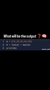Comment the answer.. #Python #Python Programming #LearnPython #Coding #CodingLife CodeNewbie Programmer Developer CodeChallenge Guess TheOutput PythonCode CodeReels TechReels ProgrammingLife CodingChallenge 100DaysOfCode PythonDeveloper CodeWithMe CodeForFun FOLLOW FOR MORE.... @ansh_codz | Anshcodz