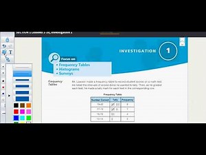 Frequency Tables, Histograms, Surveys - Saxon Math Course 1 Investigation 1