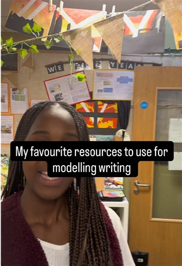 ⭐️Favourite resources for modelling⭐️ When I’m doing a modelled write, I have a few go-to resources that I like to draw upon: 📝- A high quality text to magpie ideas. 📝- My FAVOURITE - the descriptosaurus because who doesn’t love a ready-made high quality word bank 💅 📝-Flipchart paper- much prefer this to typing. 1. The children will also be transcribing on paper so it makes sense for me to model this way 2. Once I’ve modelled live, I can add it straight to my working wall. 📝Ruler and marker