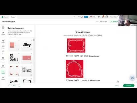 How to upload a Rhinestone File into Cricut Design Space 1