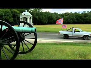 Protesters Wave Confederate Flag on Battlefield