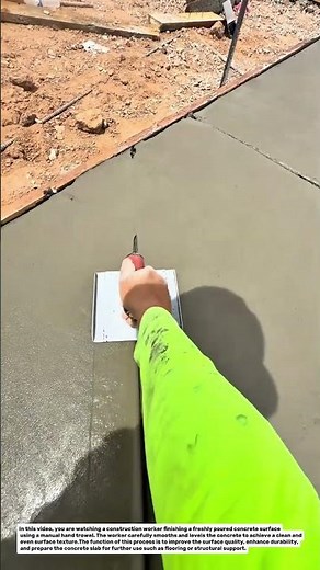 Concrete Surface Finishing Using Manual Trowel Technique | Smooth Slab Construction Process.