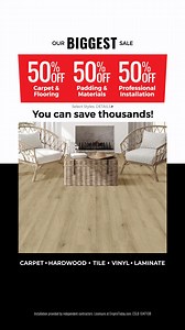 Don't delay your flooring makeover any longer, now's the time to start it! Get 50% OFF Carpet & Flooring, 50% OFF Padding & Materials, & 50% OFF Professional Installation! | Empire Today | Facebook