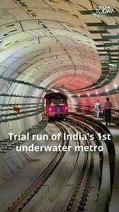 347K views · 10K reactions | For the first time in India, Metro has completed an underwater test run under Hooghly river. The trial run was 4.8 km long between Esplanade and Howrah Maidan. Watch the video here. #KolkataMetro #TrialRun #UnderwaterMetro #HooghlyRiver #PublicTransport | India Today | Facebook