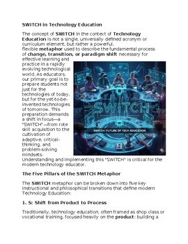 SWITCH in Technology Education - Reading Passage and x 10 Questions