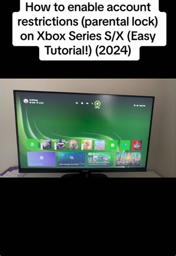 Enable Parental Lock on Xbox Series S/X for Safety
